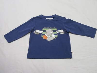 noukie's , jongens , t-shirt lange mouw , blauw , 9 maand 74