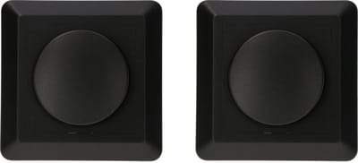 Complete afdekramen zwart met frame en dimmerknop - Universele pasvorm - 2 stuks - Afdekraam - Afdekplaat - Afdekplaatje - Afdekplaten