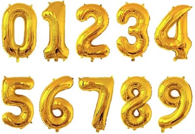 Go Go Gadget - Cijferballon - Folieballon - 40cm - Goud - Cijfer 5