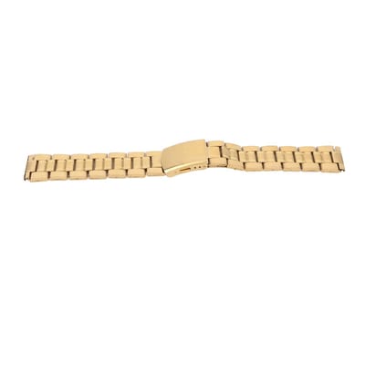 Dailygoods - Metalen Horlogeband - Verstelbare Gouden Sluiting - Luxe Design - 20mm - Roestvrij Staal - Vervangingsband - Geschikt voor Smartwatch - 20mm