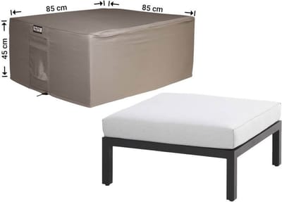 Raffles Covers Hocker hoes - 85 x 85 H: 45 cm - RFS8585 - Waterdicht - Ademend - UV-bestendig - Elastisch rijgkoord - Beschermhoes tuinmeubelen
