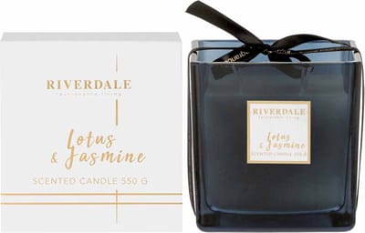 Riverdale - Geurkaars in pot - DeLuxe lijn - Lotus & Jasmine - 10cm hoog.