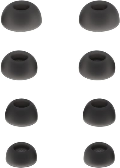 Dailygoods - Siliconen oordopjes - Vervangende oordopjes - Comfortabele pasvorm - Zwart - Ideaal voor diverse gehoorgangen