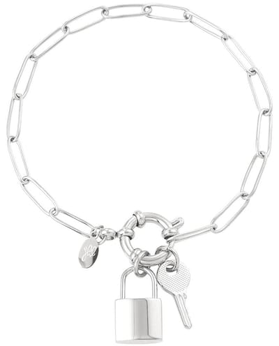 Joy Ibiza - slot sleutel bedelarmband - paperclip schakel - vriendschap armband - boho - bohemian style - stainless steel
