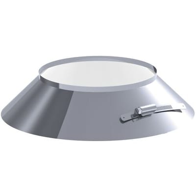 GGM Gastro Wetterkragen / Wandrosette - Ø 200 mm Zilver