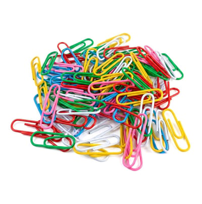 Paperclips, 28 mm, In Doos, Kantoorbenodigdheden, Geschikt Voor Kantoor, School En Persoonlijk Gebruik, Kleuren Willekeurig