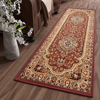Tapiso Atlas Vloerkleed Gangloper Loper Bruin Tapijt Maat- 70x250