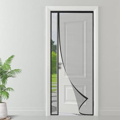 Magnetisch vliegenwerend gordijn voor de deur – Zijopening- 90x220 cm - Horgordijn-Eenvoudige installatie zonder boren – Anti-muggen & insecten voor deur, raam, balkon – Zwart