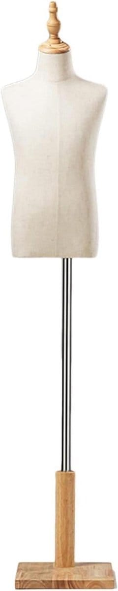 Kinder Paspop - Etalagepop Kinderen - Kleding Presenteren - In Hoogte Verstelbaar - 70-145 cm - Stof