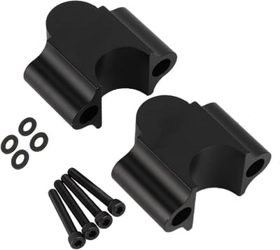 Aluminium Verhoging voor Motorfiets Stuur met Klem voor 7/8'' 22mm Stuur voor Dirtbike - Zwart, Verstelbaar en Duurzaam