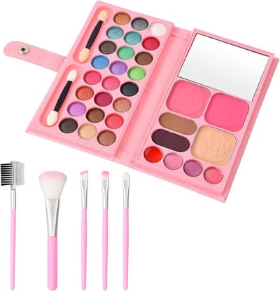 Makeup Paletten Set voor Vrouwen en Meisjes met Draagbaarheid, Make-up Borstels en Kleurrijke Oogschaduw