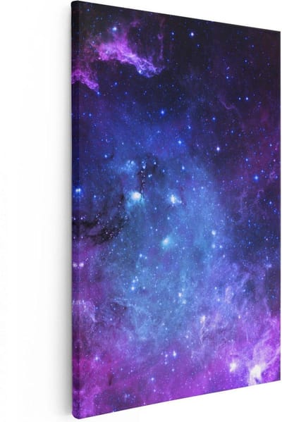 Artaza Canvas Schilderij Universum - 20x30 cm - Klein - Wanddecoratie Sterrenhemel - Muurdecoratie Ruimte - Schilderijen Op Canvas Abstract