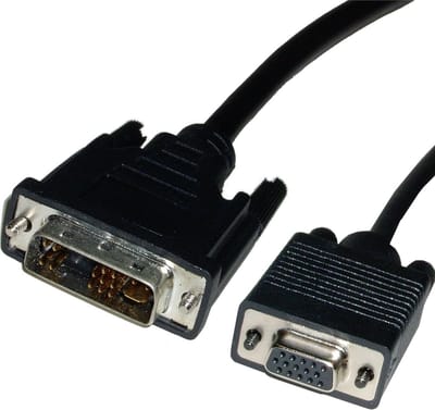 BeMatik - 1,8 m mannelijke naar VGA vrouwelijke DVI-A-kabel