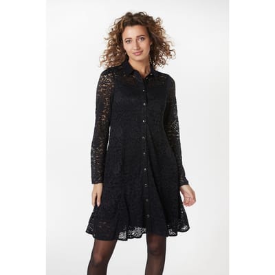 EsQualo Dress Lace Black Maat: 34 | Blousejurken Outlet | Dames | Zwart