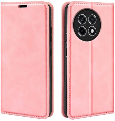 MobyDefend Hoesje - Geschikt voor OnePlus 13R - Luxe Wallet Bookcase (Magnetische Sluiting) - Roze