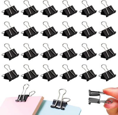 Grote Vouwklemmen en Binderclips - 24 Stuks van 51mm voor Kantoor en School - Multifunctionele Document- en Papieren Klemmen van Metaal
