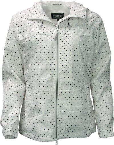 Regenjas Lucie Wit Pro-X Elements - Dames - PXE PRO - 10000mm waterdicht - 5000gr/24u ademend - Winddicht - kap