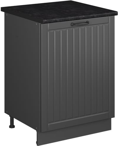 Vicco Keukenonderkast Fame-Line, Donkergrijs/Antraciet, 60 cm 1 deur met werkblad
