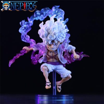 One Piece GEAR 5 Zonnegod Nika Luffy Anime Figuur Speelgoed Luffy Actiefiguur PVC Verzameling Model Pop Verjaardagscadeaus Kinderen blue