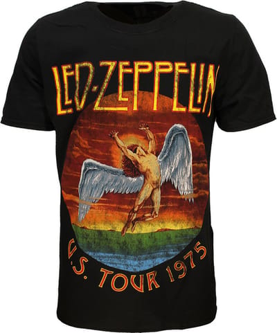 Led Zeppelin USA Tour 1975 T-Shirt - Officiële Merchandise - L