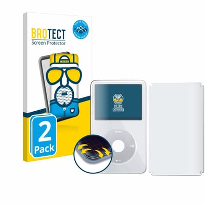 BROTECT - Screenprotector voor Apple iPod Classic Video (Voor+Achter) - Folie Beschermfolie matte volledig dekking 2 Stuks