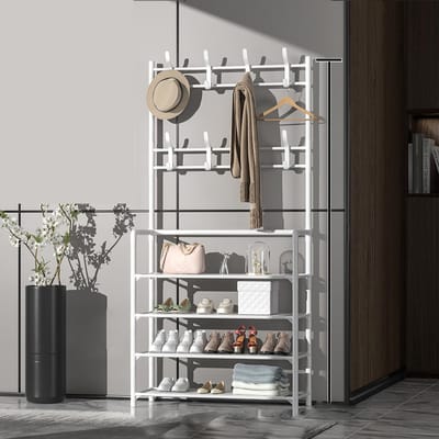 Staande Kapstok Modern Metaal Kleding Kledingstuk Ophang Opbergrek Hanger voor Entreehal 60cm