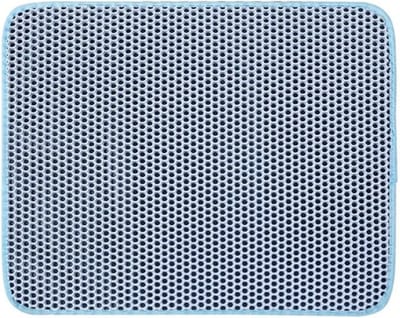 Nivard Kattenbak Mat - Katten Mat - Grit Opvanger - Schoonloopmat Kattenbak - Kattenbak Uitloopmat - Kattenbak Matje - Cat Litter Mat - Wasbaar - Blauw - 30x30cm