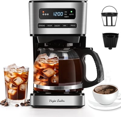 Taylor Swoden 30APQ - Filter koffiezetapparaat - 1.8L - Ijskoffie-modus - Met Timerfunctie en LCD-display - RVS/Zwart