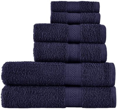 Unyqoos® Zacht en Luxe Handdoekenset voor Badkamer, Douche en Dagelijks Gebruik - 6-delig, 100% Katoen