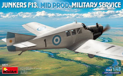 MiniArt Modelbouwpakket Vliegtuigen - 48011 Junkers F.13 Mid Production Military Service - Duits Propellervliegtuig Plastic - 1:48 - Modelbouw
