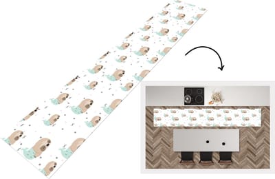 Keukenloper - Loper keuken - Zeemeermin - Luiaard -Patroon - Slapen - 300x50 cm - Keukenloper vinyl