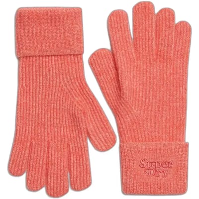 Zachte geribde brei handschoenen voor dames Superdry
