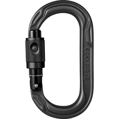 Oval Power 2500 Permalock ovale karabiner met unieke beveiliging zwart