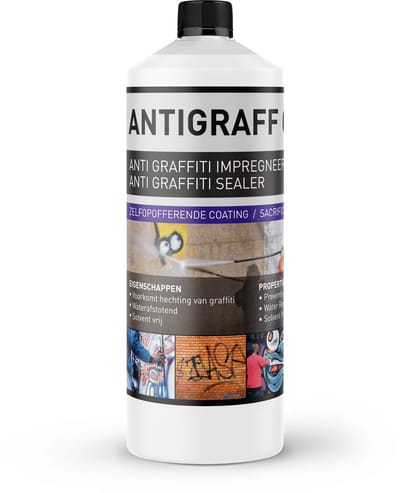 Anti Graffiti Nano Coating - ULTRA STRONG Buitenmuur impregneermiddel voor Gevels en Muren - Professioneel Gevel impregneren - AntiGraff Go Pro - 1L (6m2)