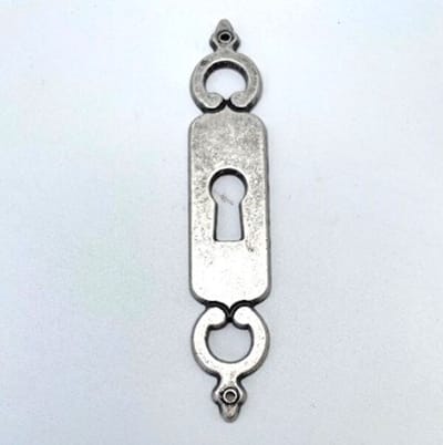 Sleutelplaat antiek Zilver verticaal 88x17mm