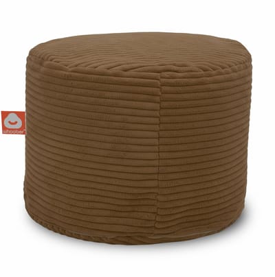 Whoober Rhodos – Poef Zitzak – Taupe dik ribfluweel – Comfortabel & Duurzaam