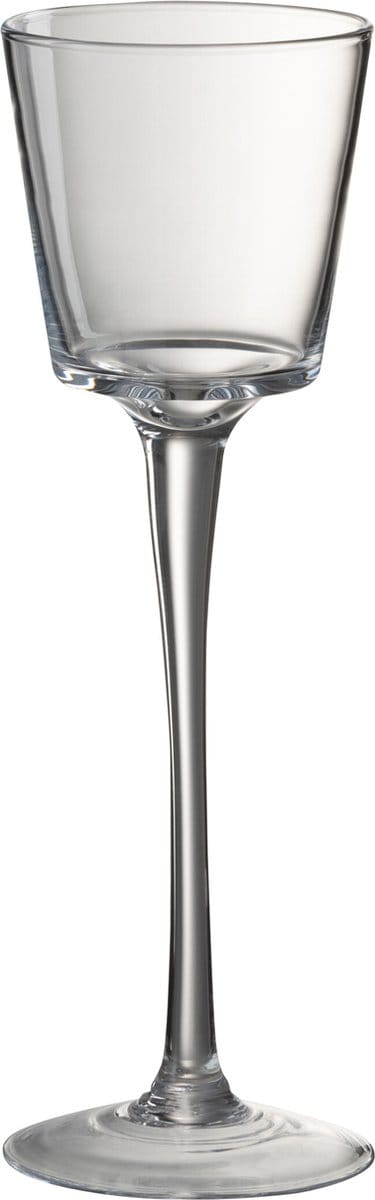 J-Line kaarshouder Conisch Op Voet - glas - transparant - medium