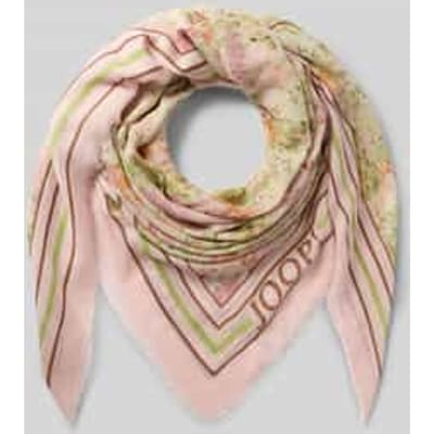 Sjaal met logoprint model 'Adalia'