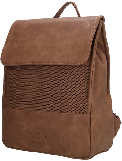 Beagles Pamplona Rugzak - Ritsvak Achterkant - Overslagklep - Insteekvakken - Ritsvakken - Dames - Heren - Daypack - Taupe