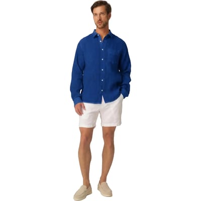 Shirt met lange mouwen Haris Cotton Front Pocket