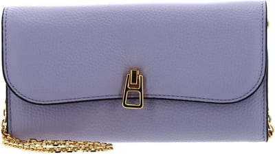 COCCINELLE Leren Portemonnee Magie Mini Bag Wallet Grained Leather Lavender Paars