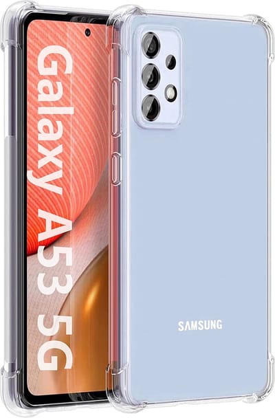 Casemania Hoesje Geschikt voor Samsung Galaxy A53 5G - Transparant - Anti Shock Hybrid Back Cover