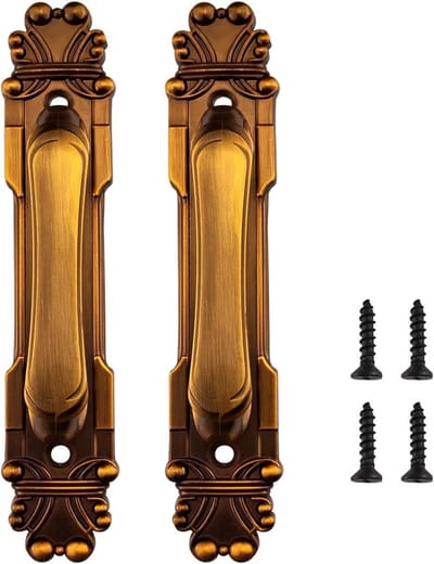 Cosensi- Deurgreep Antiek Design - Zinklegering - 2 Stuks - 165 x 30 x 35 mm - Inclusief Schroeven - Geschikt voor Houten/Schuifdeuren - Meubelgreep