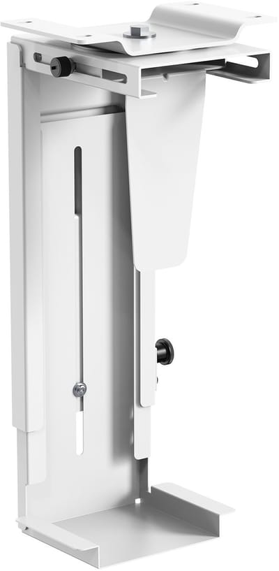 SOTECH PC-houder I met 360 graden rotatie (hoogteverstelling 285-516 mm, breedteverstelling 88-203 mm, draagvermogen tot 10 kg, wit) voet-/wandmontage