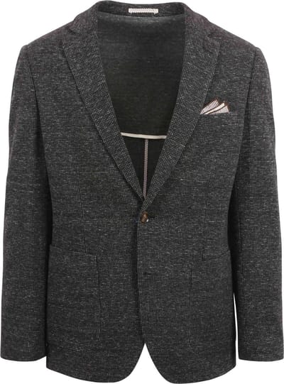 Suitable Colbert Fame Pied de Poule Antraciet - Maat 48 - Heren blazer