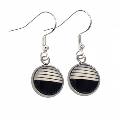 Zilveren oorhangers Kisha-Cabochon - Charme Bijoux
