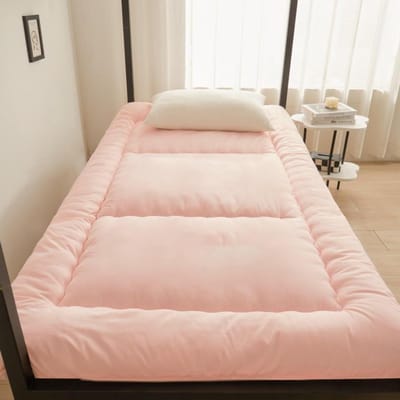 Draagbare Vloermat - Opvouwbare Matras Campingmat - Comfortabel Slapen - 4 cm Dikke Stof - 120 x 200 cm - Rosa