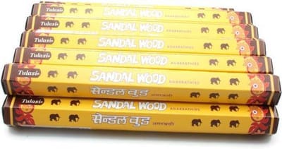 Sandalwood wierook 12 pakjes, 20 stokjes per pakje