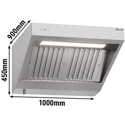 GGM Gastro Wandhaube mit Motor - 1000mm - mit Regler, Filter & Lampe