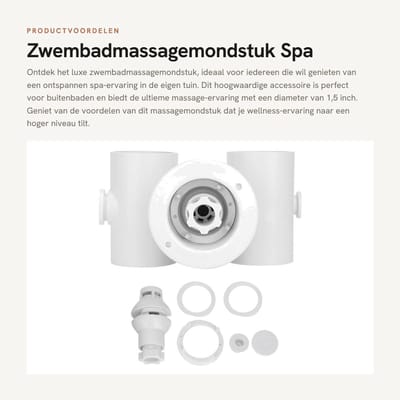 Dailygoods- Massagemondstuk 1,5 Inch - Zwembadaccessoire - Spa Massagemondstuk - Buitenbad - Eenvoudige reiniging - Duurzaam ontwerp - Zwembadmondstuk